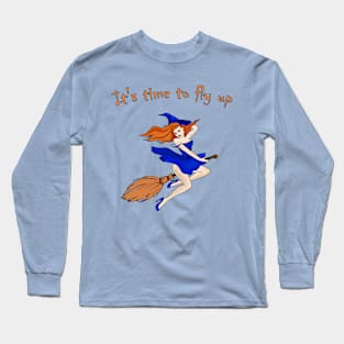 Witch. Halloween. Magic. A daring free woman. Beautiful witch. Long Sleeve T-Shirt